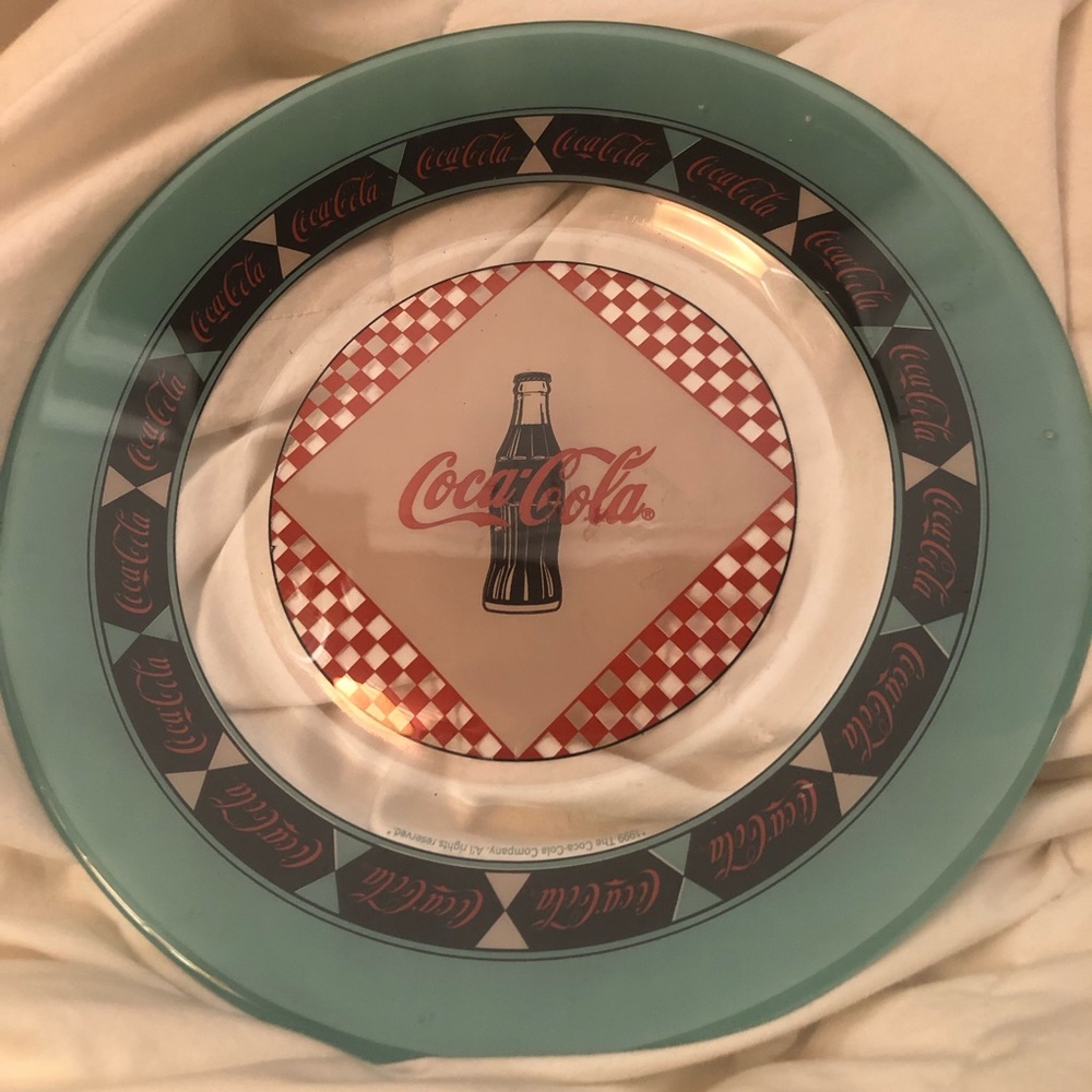 Vintage Glass Coca-Cola Plate
